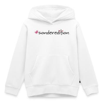 Édition spéciale Hashtag Slogan Shirt - Sweat Premium à capuche enfant bio - blanc - Devant - AI Model Kid Female (0cm)