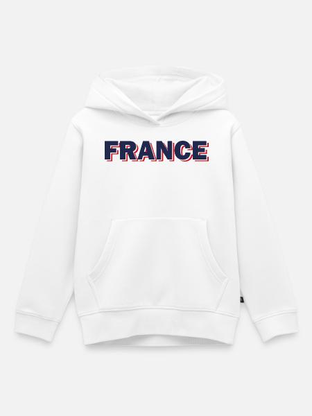 Frankreich - Kinder Premium Organic Hoodie - Weiß