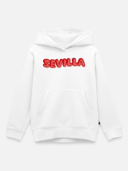 Sevilla als Comic - Kinder Premium Organic Hoodie - Weiß