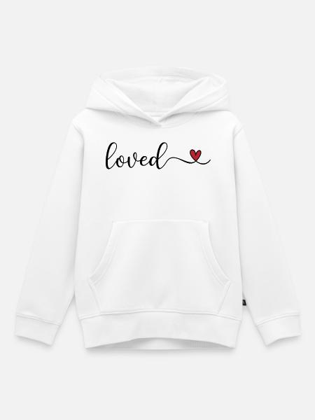 geliebt - Kinder Premium Organic Hoodie - Weiß