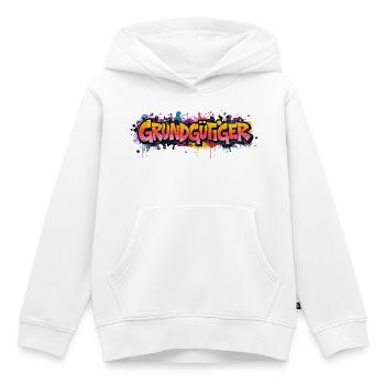 Grundgütger Graffiti Neon-Explosion - Kinder Premium Organic Hoodie - Weiß - Vorne - AI Model Kid Female (0cm)