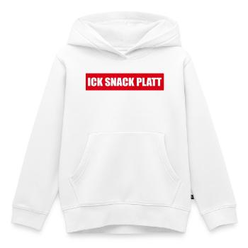 Sticker: Ick snack platt - Kinder Premium Organic Hoodie - Weiß - Vorne - AI Model Kid Female (0cm)