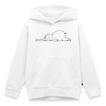 Drôle - Sweat Premium à capuche enfant bio - blanc - Devant - AI Model Kid Female (0cm)
