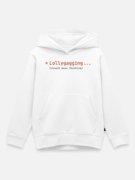 Vibe Coding - Lollygagging - Kinder Premium Organic Hoodie - Weiß