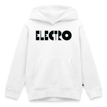 Logo de la musique électro - Sweat Premium à capuche enfant bio - blanc - Devant - AI Model Kid Female (0cm)