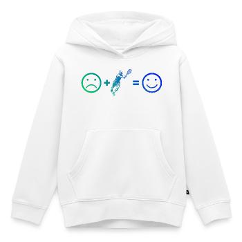 Idée cadeau pour un tennis avec tennis - Sweat Premium à capuche enfant bio - blanc - Devant - AI Model Kid Female (0cm)