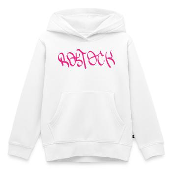 Rostock Graffiti Style T-Shirt - Sweat Premium à capuche enfant bio - blanc - Devant - AI Model Kid Female (0cm)