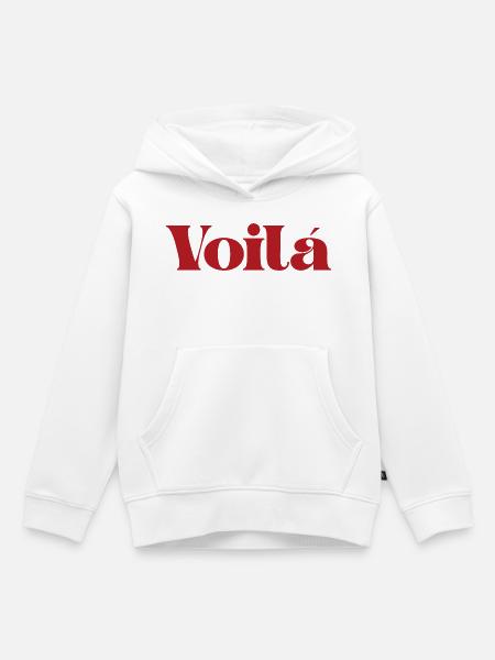 Voila - Kinder Premium Organic Hoodie - Weiß