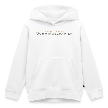 Emotionales Schmirgelpapier - Kinder Premium Organic Hoodie - Weiß - Vorne - AI Model Kid Female (0cm)