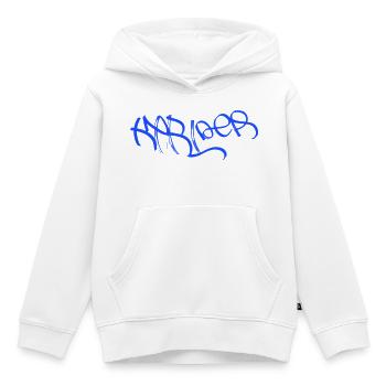 Karlder - Sweat Premium à capuche enfant bio - blanc - Devant - AI Model Kid Female (0cm)