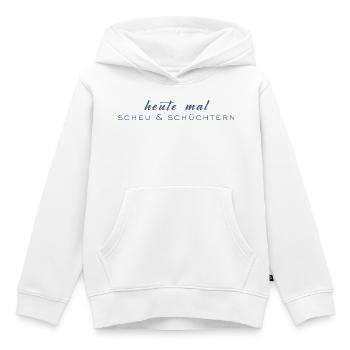 Heute mal scheu & schüchtern - Kinder Premium Organic Hoodie - Weiß - Vorne - AI Model Kid Female (0cm)