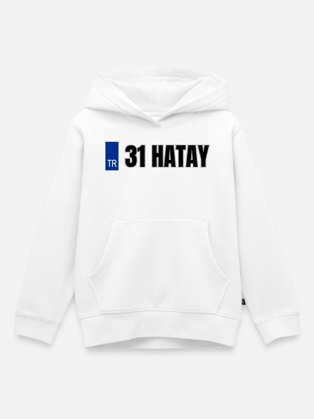31 Hatay Kennzeichen | Türkisches Kennzeichen - Kinder Premium Organic Hoodie - Weiß