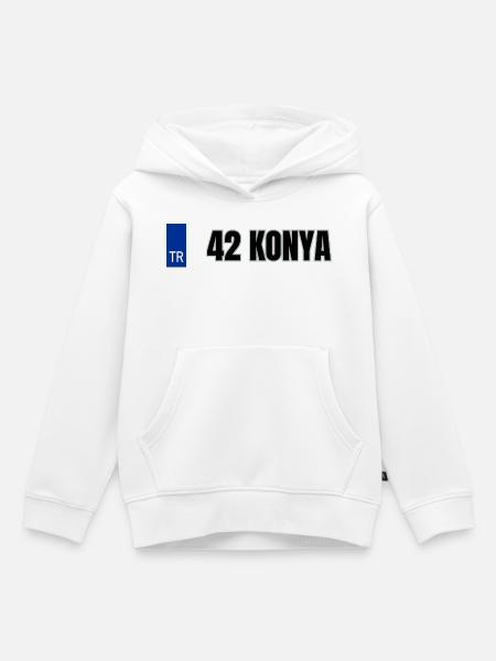 42 Konya Kennzeichen | Türkisches Kennzeichen - Kinder Premium Organic Hoodie - Weiß