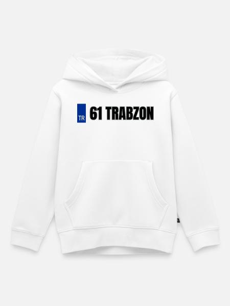 61 Trabzon Kennzeichen | Türkisches Kennzeichen - Kinder Premium Organic Hoodie - Weiß