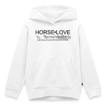 Horselove - Pferden gehört mein Herz  - Kinder Premium Organic Hoodie - Weiß - Vorne - AI Model Kid Female (0cm)