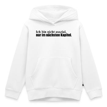 Nächstes Kapitel - Kinder Premium Organic Hoodie - Weiß - Vorne - AI Model Kid Female (0cm)