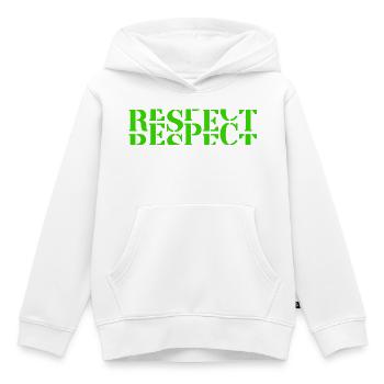 Respect - Kinder Premium Organic Hoodie - Weiß - Vorne - AI Model Kid Female (0cm)