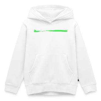 Grüner Tusche Streifen - Kinder Premium Organic Hoodie - Weiß - Vorne - AI Model Kid Female (0cm)