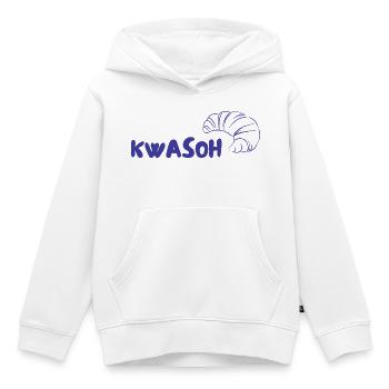 KWASOH Croissant Logo Print - Kinder Premium Organic Hoodie - Weiß - Vorne - AI Model Kid Female (0cm)