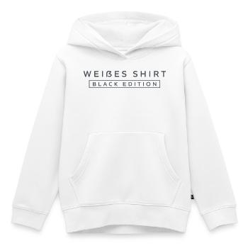 Weißes Shirt Black Edition - Kinder Premium Organic Hoodie - Weiß - Vorne - AI Model Kid Female (0cm)