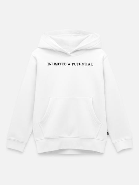 Unlimited_Potential_Star_Black - Kinder Premium Organic Hoodie - Weiß