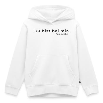 Bei mir Psalm 23,4 – Trostdesign - Kinder Premium Organic Hoodie - Weiß - Vorne - AI Model Kid Female (0cm)