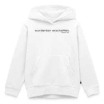 Wunderbar erschaffen - Bibelvers - Kinder Premium Organic Hoodie - Weiß - Vorne - AI Model Kid Female (0cm)