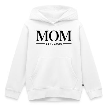 Mom Est. 2026 | Mutter | Muttertag Geschenk - Kinder Premium Organic Hoodie - Weiß - Vorne - AI Model Kid Female (0cm)