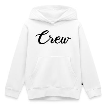 crew_schrift - Kinder Premium Organic Hoodie - Weiß - Vorne - AI Model Kid Female (0cm)