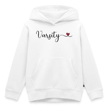 Varsity Heart Design - Kinder Premium Organic Hoodie - Weiß - Vorne - AI Model Kid Female (0cm)