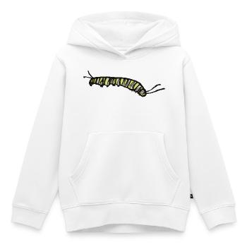 Striped Yellow Caterpillar - Kids Premium Organic Hoodie - white - Front - AI Model Kid Female (0cm)