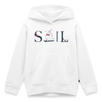 SAIL – Maritimes Typografie Design - Kinder Premium Organic Hoodie - Weiß - Vorne - AI Model Kid Female (0cm)