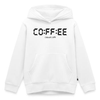 Coffee Time Minimalistischer Vintage-Kaffeeliebhaber - Kinder Premium Organic Hoodie - Weiß - Vorne - AI Model Kid Female (0cm)