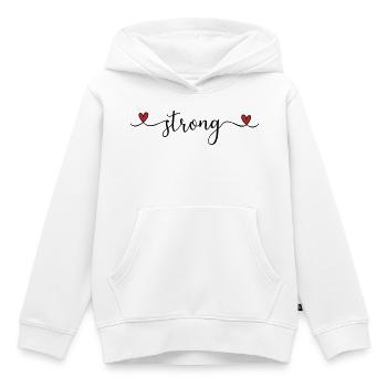 Stark - Kinder Premium Organic Hoodie - Weiß - Vorne - AI Model Kid Female (0cm)