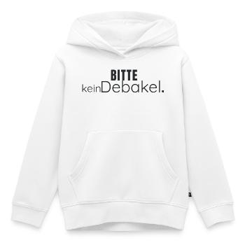 Bitte kein Debakel – Humorvolles Statement Design - Kinder Premium Organic Hoodie - Weiß - Vorne - AI Model Kid Female (0cm)