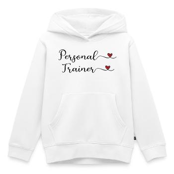 Persönlicher Trainer - Kinder Premium Organic Hoodie - Weiß - Vorne - AI Model Kid Female (0cm)