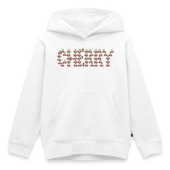 Kirschtypografie - Kinder Premium Organic Hoodie - Weiß - Vorne - AI Model Kid Female (0cm)