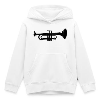 trumpet - Kids Premium Organic Hoodie - white - Front - AI Model Kid Female (0cm)