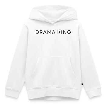 Drama King - Kids Premium Organic Hoodie - white - Front - AI Model Kid Female (0cm)