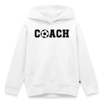 Fußball Coash - Kinder Premium Organic Hoodie - Weiß - Vorne - AI Model Kid Female (0cm)