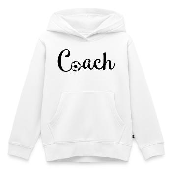 Fußball Coach - Kinder Premium Organic Hoodie - Weiß - Vorne - AI Model Kid Female (0cm)