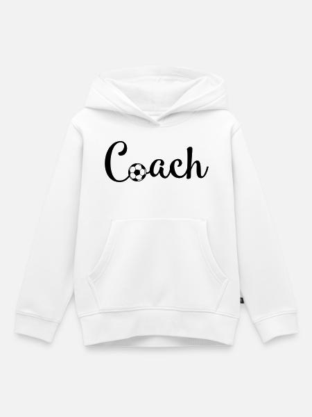 Fußball Coach - Kinder Premium Organic Hoodie - Weiß