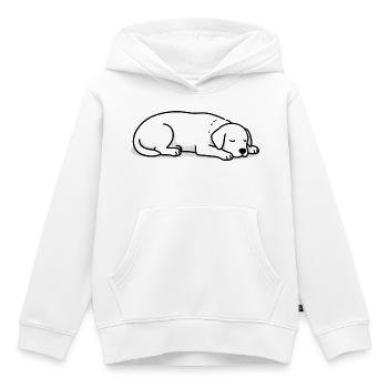 Schlafende Katzen Silhouette - Kinder Premium Organic Hoodie - Weiß - Vorne - AI Model Kid Female (0cm)