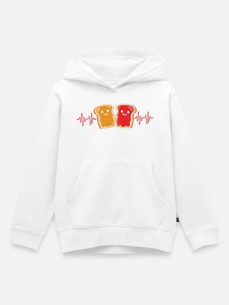 Erdnussbutter - Kinder Premium Organic Hoodie - Weiß