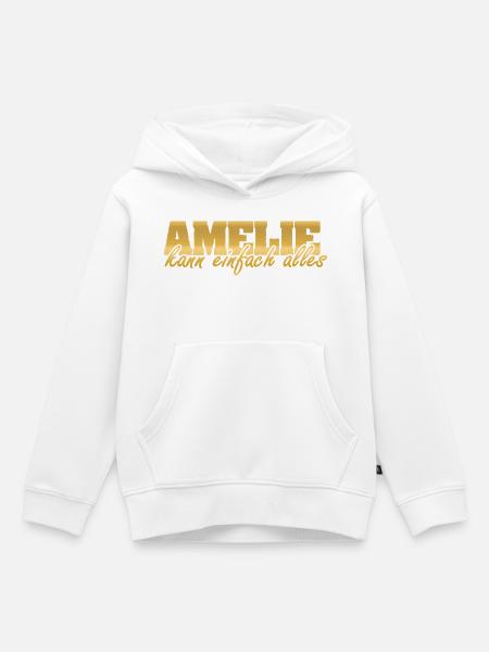 Amelie als Spruch - Kinder Premium Organic Hoodie - Weiß