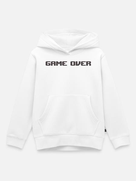 Game over retro - Kinder Premium Organic Hoodie - Weiß