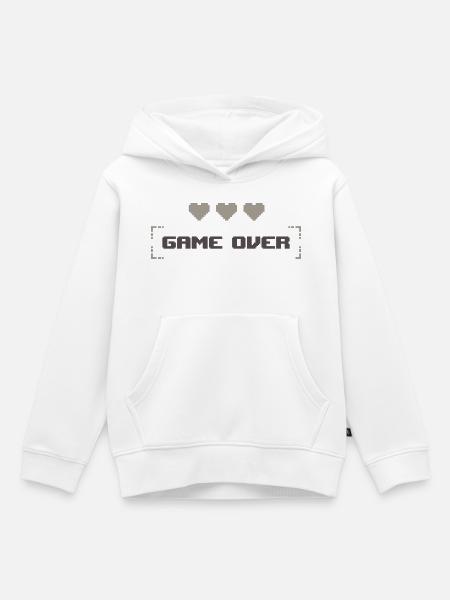 Game Over - Spiel vorbei - Kinder Premium Organic Hoodie - Weiß