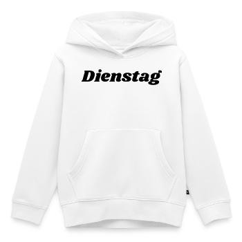 Dienstag Schriftzug - Kinder Premium Organic Hoodie - Weiß - Vorne - AI Model Kid Female (0cm)