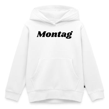 Montag Schriftzug - Kinder Premium Organic Hoodie - Weiß - Vorne - AI Model Kid Female (0cm)