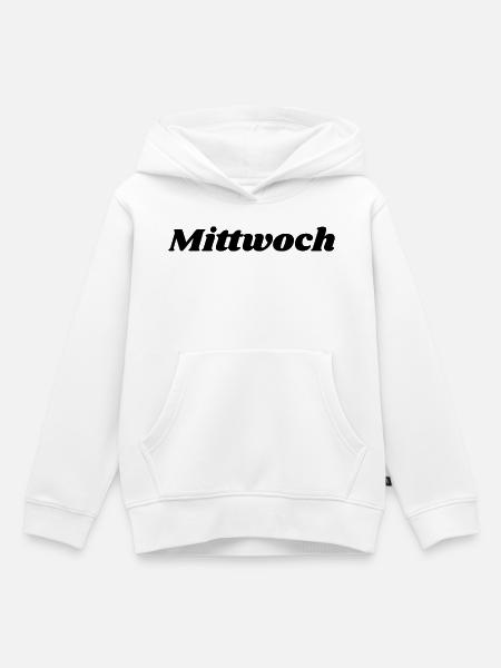Mittwoch Schriftzug - Kinder Premium Organic Hoodie - Weiß